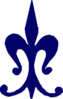 Blue Damask Symbol Clip Art