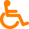 Wheelchair Orange Clip Art