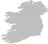 Ireland Contour Map High Def Clip Art