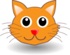 Cartoon Kitty Face Clip Art