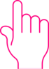 Pink Pointer Finger Clip Art