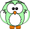 Green Owl Clip Art
