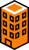 Office Building Orange Clip Art