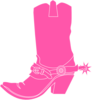 Pink Cowgirl Boot Clip Art