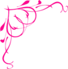 Hot Pink Heart Border Clip Art