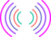 Radio Waves Pastels 2 Clip Art