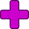Light Purple Plus Clip Art