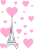 Hearts Eiffel Tower Clip Art