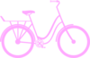 Bicycle - Pale Pink Clip Art
