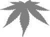 Grey Marijuana Leaf Clip Art