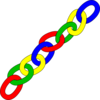 Color Chain Links - Long Clip Art