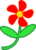 Totetude Red Flower Clip Art