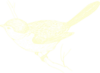 Ivory Bird On Branch Clip Art