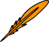 Feather Orange Black Clip Art
