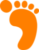 Orange-footprint-right Clip Art