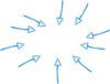 Arrows Pointing At Focal Point Clip Art