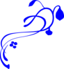 Blue Swirl Vine Clip Art