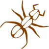 Ant Outline Brown Clip Art