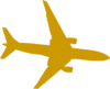Plane Gold 2 Clip Art
