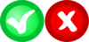 Red Green Ok Not Ok Icons Clip Art