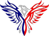 Fusion Eagle Red And Blue Clip Art