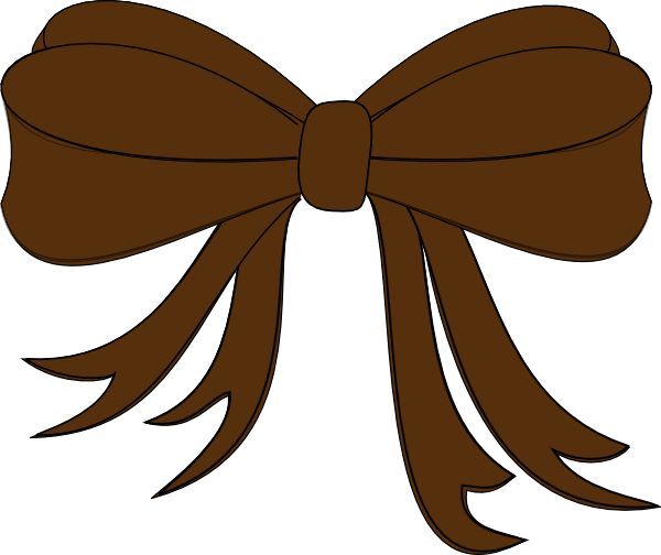Brown Bow Ribbon Clip Art at  - vector clip art online, royalty  free & public domain