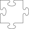 White Puzzle Piece Clip Art