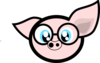Pig With Glasses Clip Art