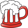 Red Beer Mug Clip Art