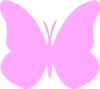 Bright Butterfly Pink Pastel Simple Clip Art