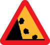 Falling Rocks From The Lhs Roadsign Clip Art