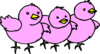 Pink Chicks Clip Art