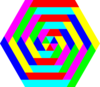 Hexagon Rainbow Colors Clip Art