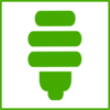 Green Lightbulb Icon Clip Art
