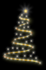 Modern Christmas Tree With Lights Clip Art