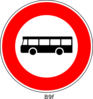 Red Bus Sign Clip Art