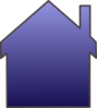 Blue House Reverse Clip Art