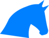 Blue Horse Head Silhouette Clip Art