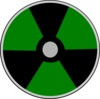 Darkgreen Atomic Warning Clip Art