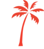 Palm Tree Red Orange Clip Art