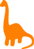Orange Dino Clip Art