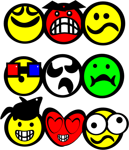Smiley Face Clip Art 3d. Cartoon Smiley Faces Clip Art