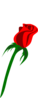 Red Rose Bud 1 Clip Art