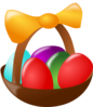 Basket Of Colored Easter Eggs Clip Art