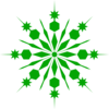Shower Green Snowflake Clip Art
