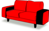 Red Couch Clip Art