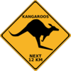Crossing Kangaroo Sign Clip Art