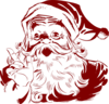 Dark Red Santa Clip Art