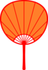 Orange Japanese Fan Clip Art