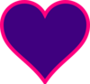 Purple And Pink Heart Clip Art